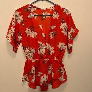 Floral kimono style top